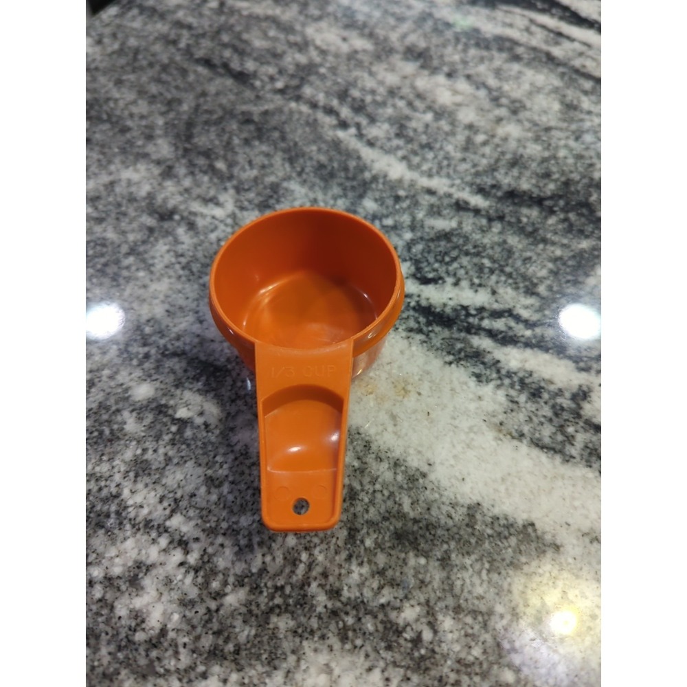 Vintage Tupperware Replacement Nesting Measuring 1/3 Cup Burnt Orange
